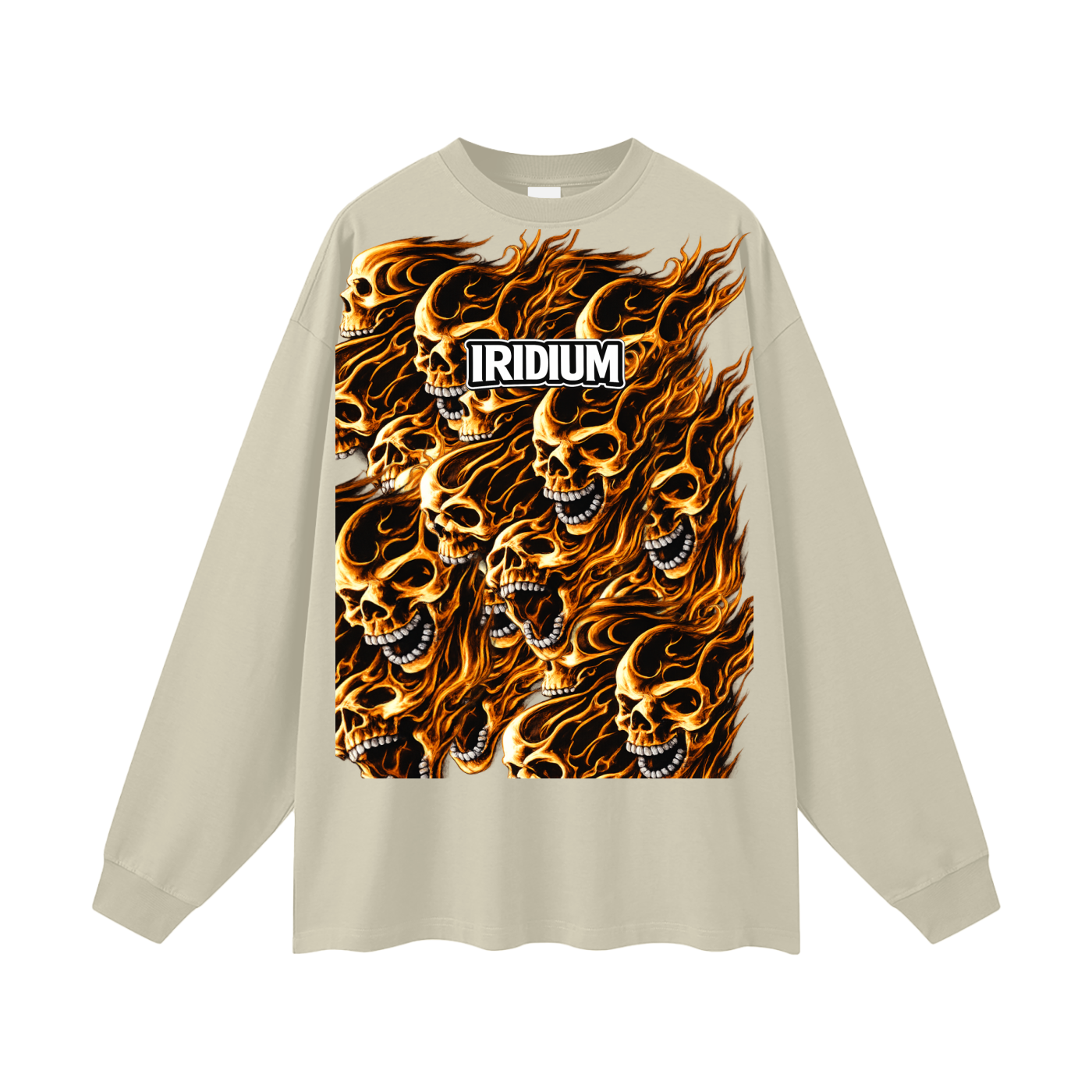 Skull Flame Long Sleeve T-Shirt