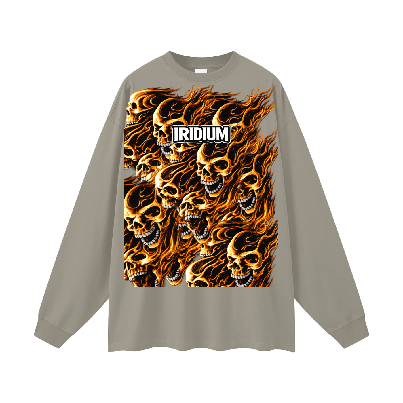 Skull Flame Long Sleeve T-Shirt