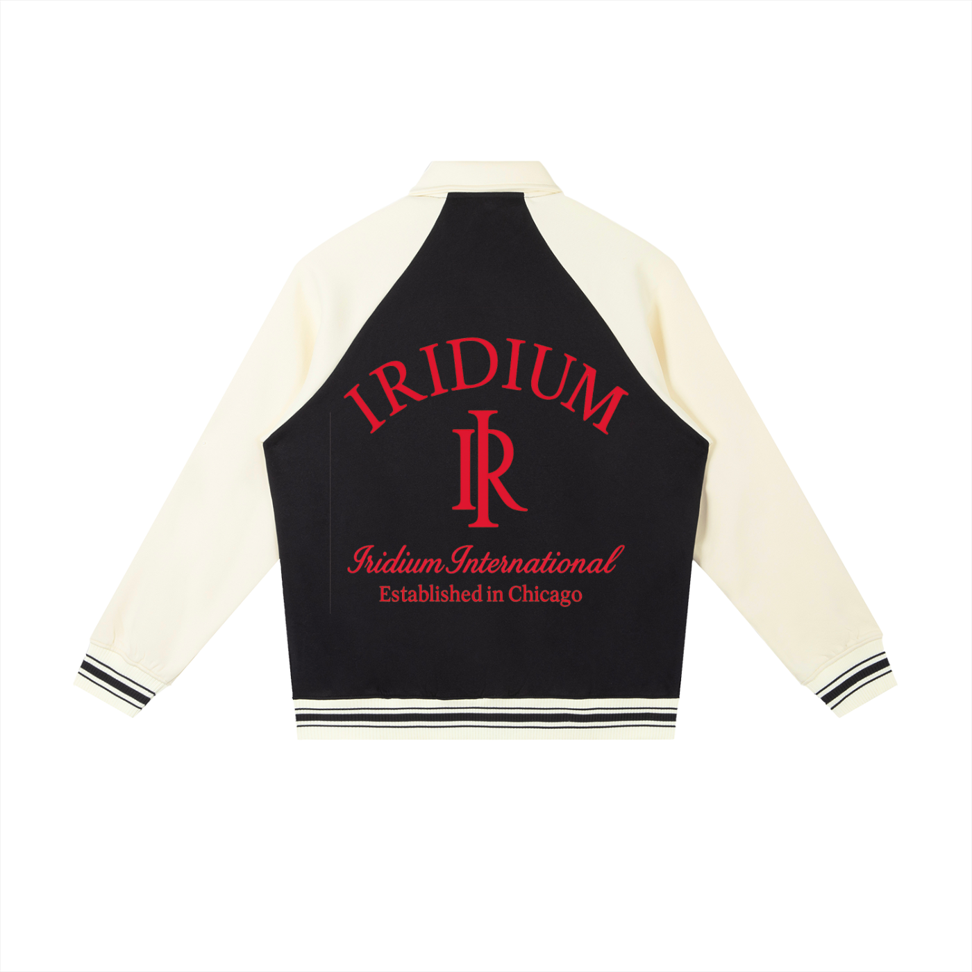 Iridium Contrast Raglan Sleeve Baseball Jacket