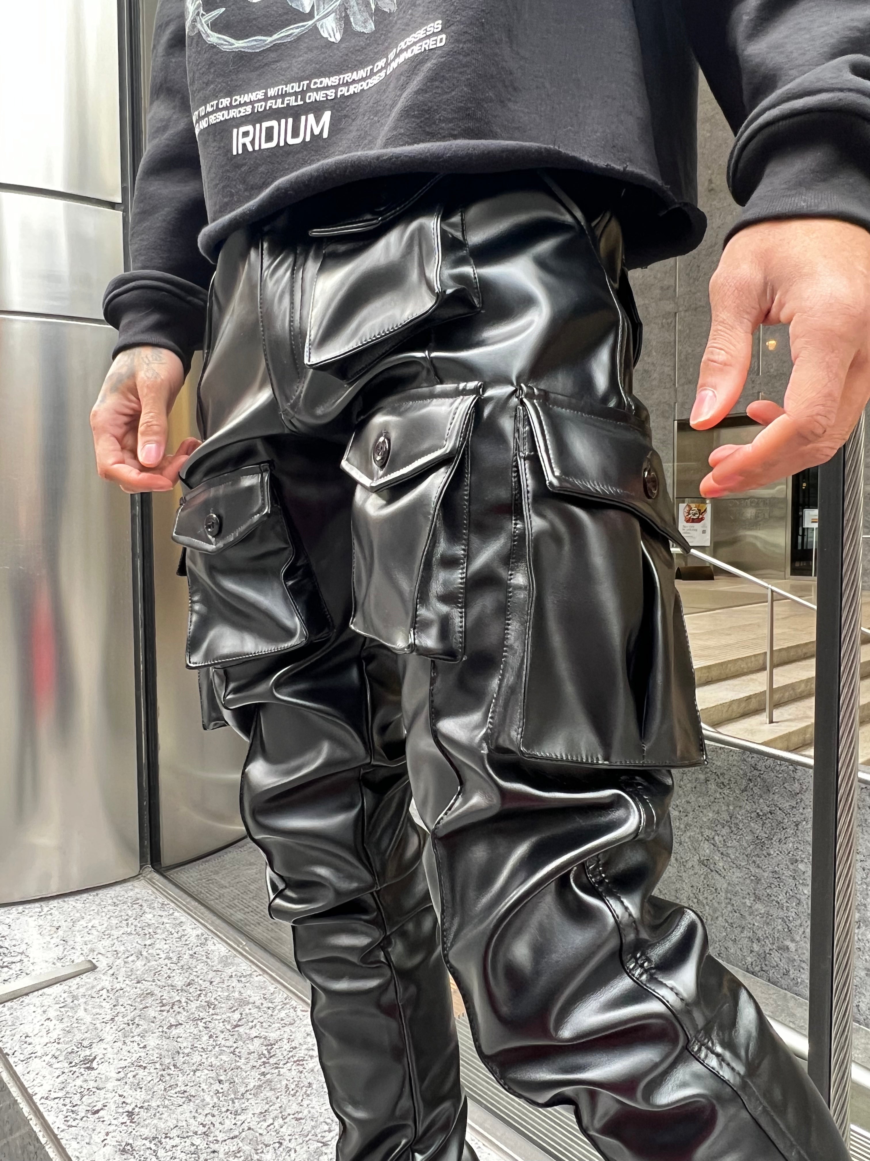 Supreme leather cargo pants sales