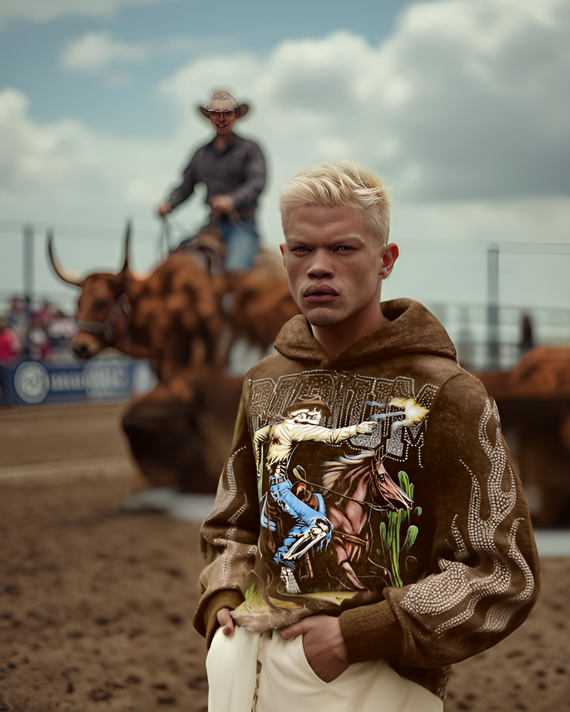 GUNSLINGER INFERNO HOODIE DUST BROWN