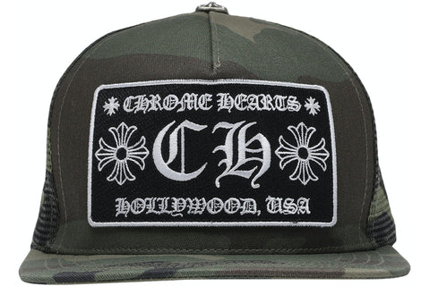 Chrome Hearts CH Hollywood Camo Trucker Hat