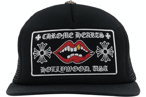 Chrome Hearts Chomper Hollywood Black Trucker Hat