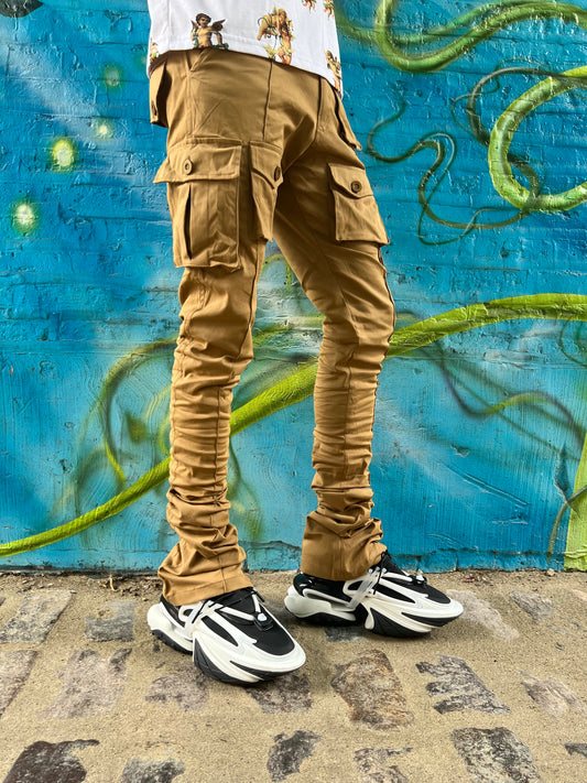 Khaki 2.0 Stacked Cargo Pants