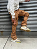 Clay Brown Stacked Cargo Pants