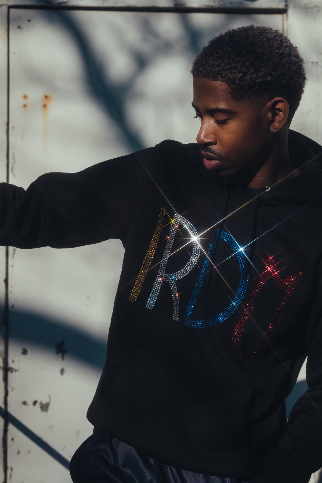 Rhinestone Hoodie – Iridium Clothing Co